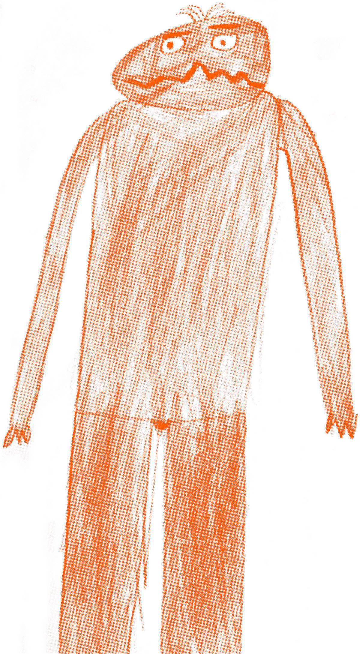 A child’s drawing of the Lorax